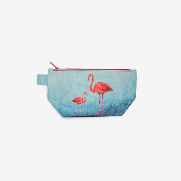 paprcuts paprcuts Kosmetiktasche, Flamingo ( türkis pink), – Produktbild 1 von 4