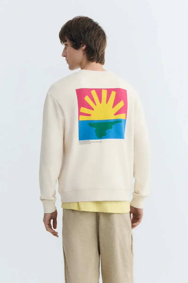 thinking mu Thinking MU Herren vegan Sweatshirt Leon Ecru, Mehrfarbig, – Produktbild 2 von 2