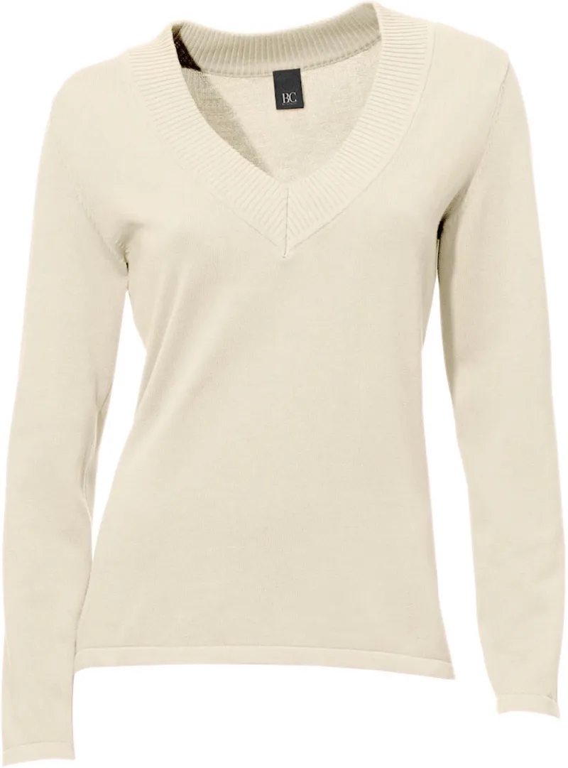 heine V-Ausschnitt-Pullover offwhite, Offwhite, – Produktbild 2 von 2
