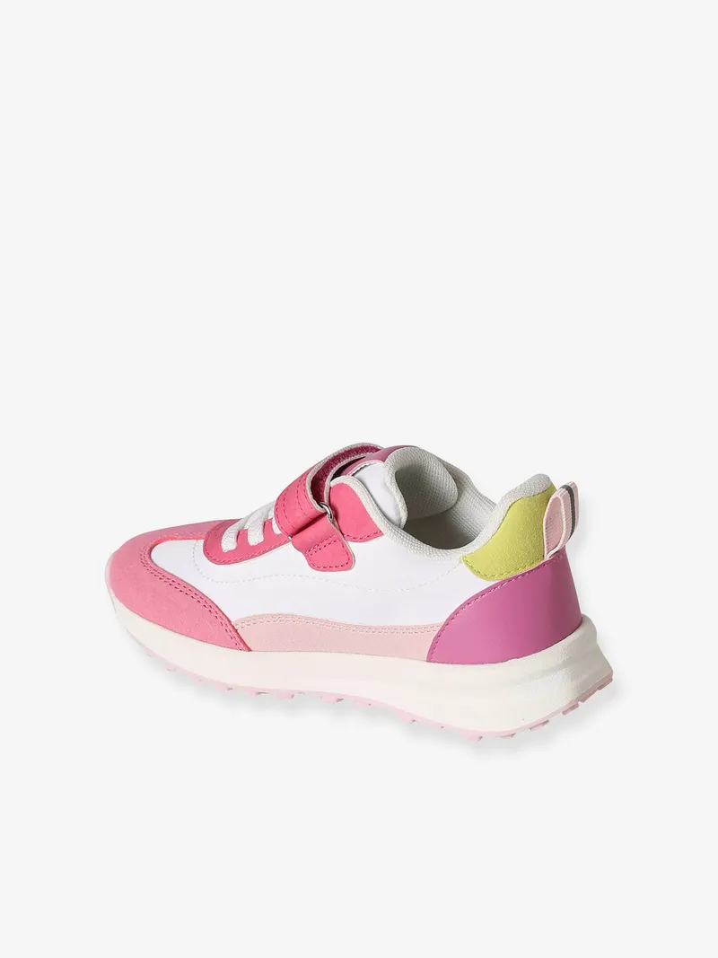 Vertbaudet Vertbaudet Sneakers mit elastischer Schnürung Kinder set, Set rosa, – Produktbild 3 von 4