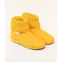 Gottstein Gottstein Kinder Hüttenschuh Alpine Boot RU - Aus reiner Bio-Schafwolle für Jungen & Mädchen mit Gummisohle - Hausschuh Made in Tirol, Gelb, – Produktbild 1 von 1