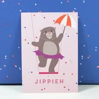 Bow & Hummingbird Bow & Hummingbird Postkarte Jippieh – Produktbild 1 von 1