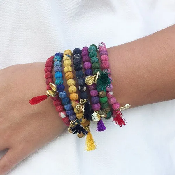 Worldfinds Worldfinds Kantha Armband "Connection", Blau, – Produktbild 4 von 4