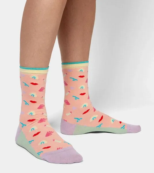 DillySocks DillySocks Premium Socken Rainbow Pantomime aus Biobaumwoll-Mix, Rosa, – Produktbild 2 von 3