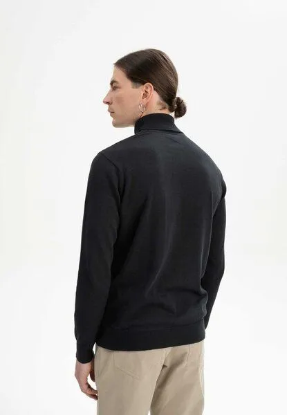 MELA Feinstrick Rollkragenpullover KANJA | von MELA | Fairtrade & GOTS zertifiziert, Schwarz, – Produktbild 2 von 4