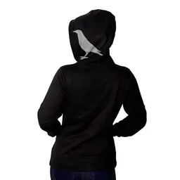 HANDGEDRUCKT HANDGEDRUCKT "der Rabenflüsterer" Frauen Zip Hoody – Produktbild 1 von 1