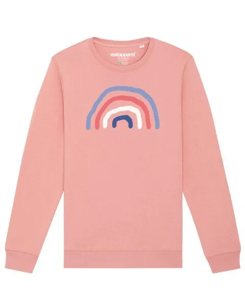 watapparel watapparel Sweatshirt Unisex Regenbogen, Canyon pink, – Produktbild 1 von 3