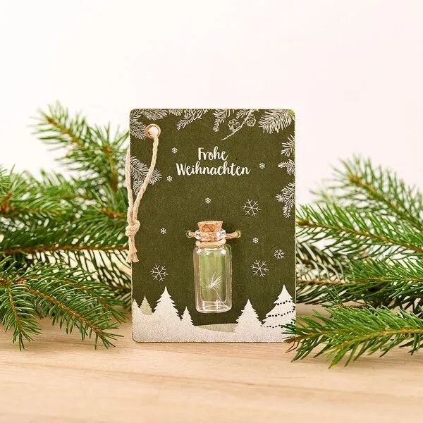 Die Stadtgärtner Die Stadtgärtner Kleiner Wunscherfüller - Frohe Weihnachten I Kleinigkeiten zu Weihnachten I Weihnachtsgeschenk I Geschenkanhänger – Produktbild 1 von 3