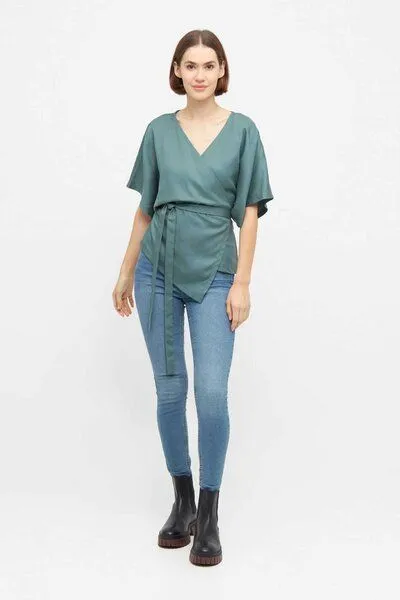 WiDDA berlin WiDDA berlin türkise Kimonobluse aus Tencel – Produktbild 2 von 3