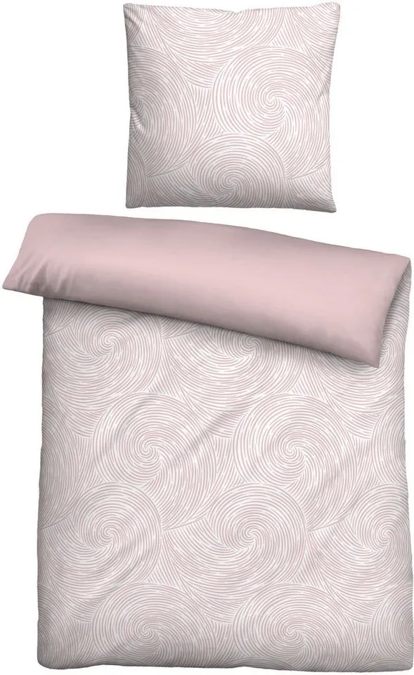 Biberna Biberna Wendebettwäsche 0474495, Lyocell, 2 teilig, natürlicher Rohstoff, schnelltrocknend, angenehm weich, atmungsaktiv, Rosa, – Produktbild 4 von 5