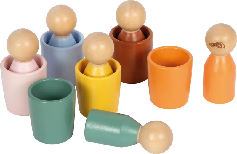 small foot small foot Steckspielzeug Sortierbecher Montessori mit Figuren, Bunt, – Produktbild 2 von 5