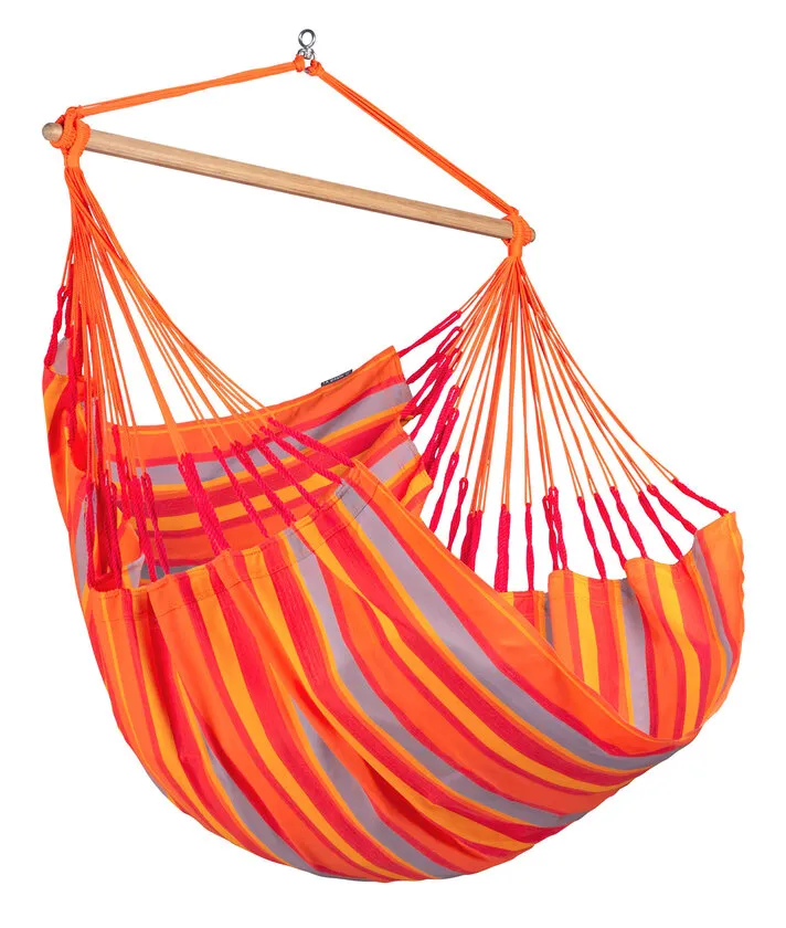 La Siesta La Siesta Hängesessel Domingo toucan,115x180cm,Comfort,Belastbarkeit 130kg, Orange, – Produktbild 2 von 5