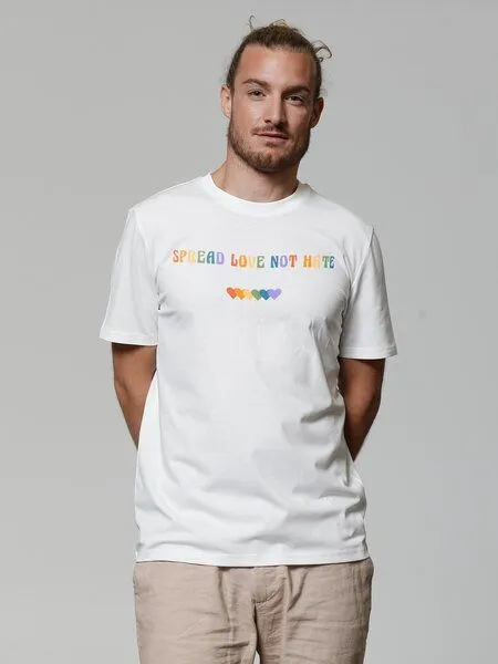 watapparel watapparel T-Shirt Unisex Spread Love not Hate, Off white, – Produktbild 2 von 4