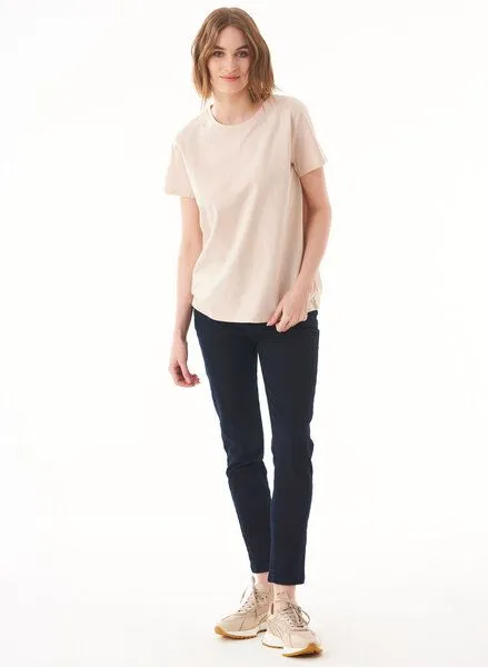 ORGANICATION ORGANICATION Damen Basic T-Shirt aus Bio-Baumwolle, Stone, – Produktbild 2 von 4