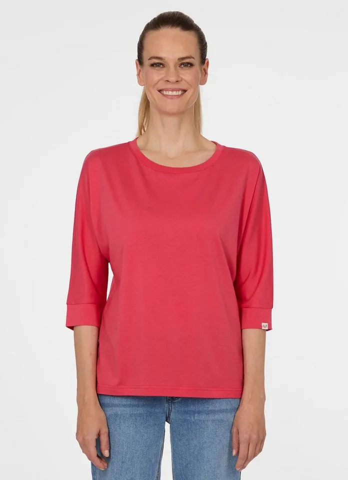 ragwear ragwear 3/4-Arm-Shirt SHIMONA mit Rundhalsausschnitt, ohne Verschluss, aus Baumwollmischung, Rosa, – Produktbild 1 von 1