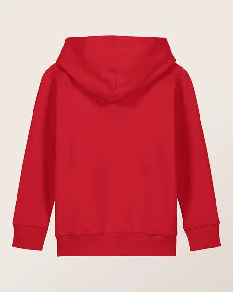 THE FACE OF ELEMENTS THE FACE OF ELEMENTS Playful Color Rush - Relaxed Fit Kids Hoodie aus 100% Bio-Baumwolle, Signal red (rot), – Produktbild 4 von 4