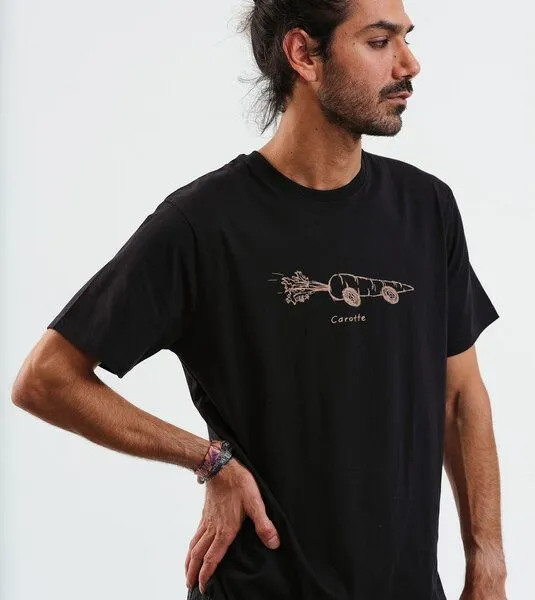 Gary Mash GARY MASH T-Shirt Carotte aus Biobaumwolle, Schwarz, – Produktbild 3 von 4