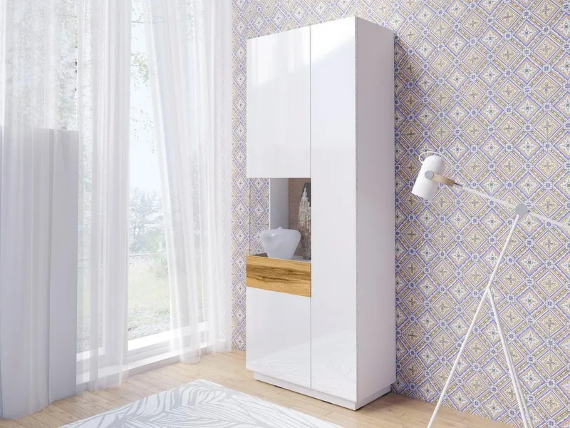 OTTO home Vitrine SILKE Höhe 207 cm, Weiß, – Produktbild 1 von 8