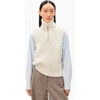 ARMEDANGELS ARMEDANGELS OLAIAAS CABLE Damen Stricktop Relaxed Fit aus Bio-Woll Mix, Oatmilk, – Produktbild 1 von 1