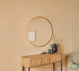 Atmosphera Créateur d'intérieur Wandspiegel Wandspiegel KIM im Holzrahmen, Ø 75 cm – Produktbild 1 von 1