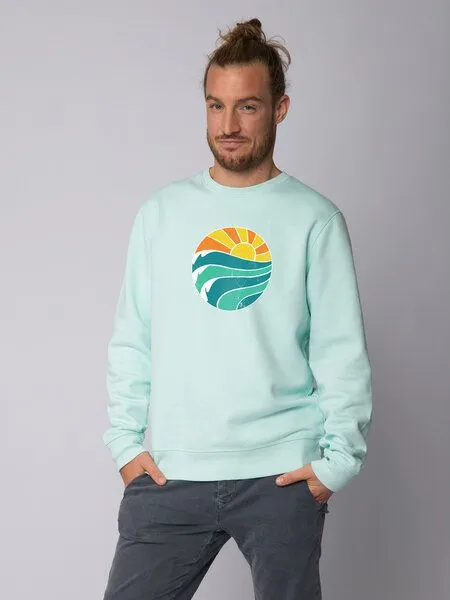watapparel watapparel Sweatshirt Unisex Summer Sun, Caribbean blue, – Produktbild 2 von 4