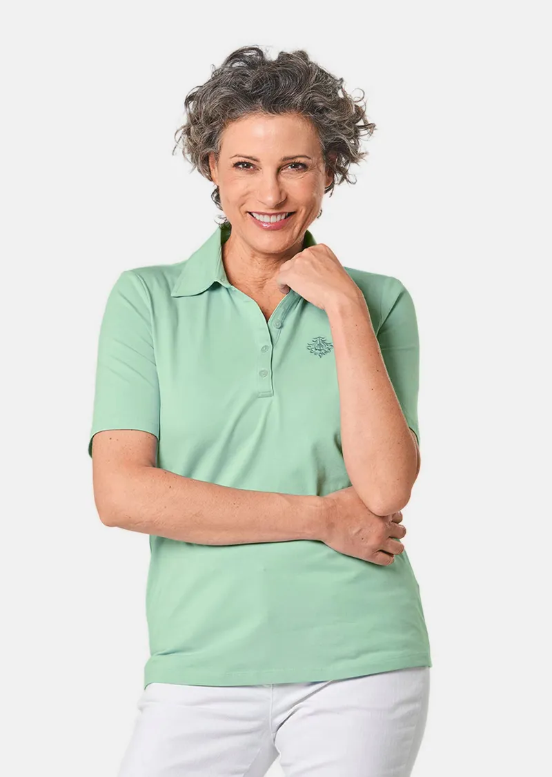 Goldner Stretchbequemes Poloshirt - mint - Gr. 24 von Goldner Fashion, Türkis, – Produktbild 1 von 3
