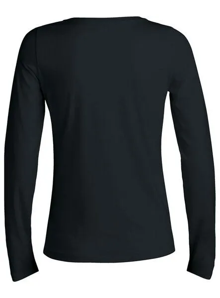 Human Family Human Family Damen Longsleeve "Have Fun Deer", Schwarz, – Produktbild 2 von 3