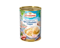Zimmermann Zimmermann Wurstkonserve, Zimmermann Speckknödel Suppe Tafelfertige Fleischbrühe 400ml – Produktbild 1 von 1