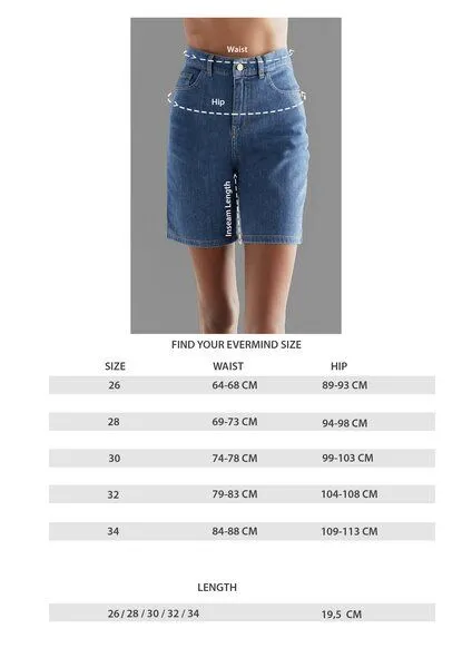 Evermind Evermind Women's Mom Shorts-WN3020, Lapis blue, – Produktbild 4 von 6