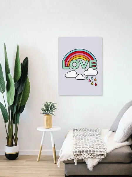Photocircle Photocircle Poster / Leinwandbild - Rainbow Love Typography – Produktbild 4 von 4