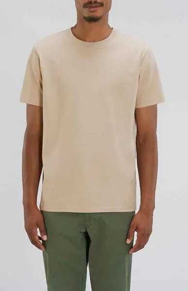 YTWOO YTWOO Herren schweres Bio T-Shirt. Männer Premium Basic Shirt. Heavy Cotton, Wüstensand, – Produktbild 2 von 4