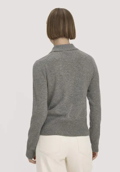 hessnatur hessnatur Strickjacke Regular aus Schurwolle mit Cashmere, Grau, – Produktbild 2 von 4