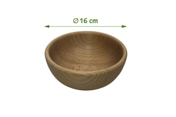NATUREHOME NATUREHOME Holzschale Buche - Handgefertigte Schale aus Buchenholz, Lebensmittelecht, Obstschale & Deko, Groessen 12 cm bis 25 cm – Produktbild 3 von 3