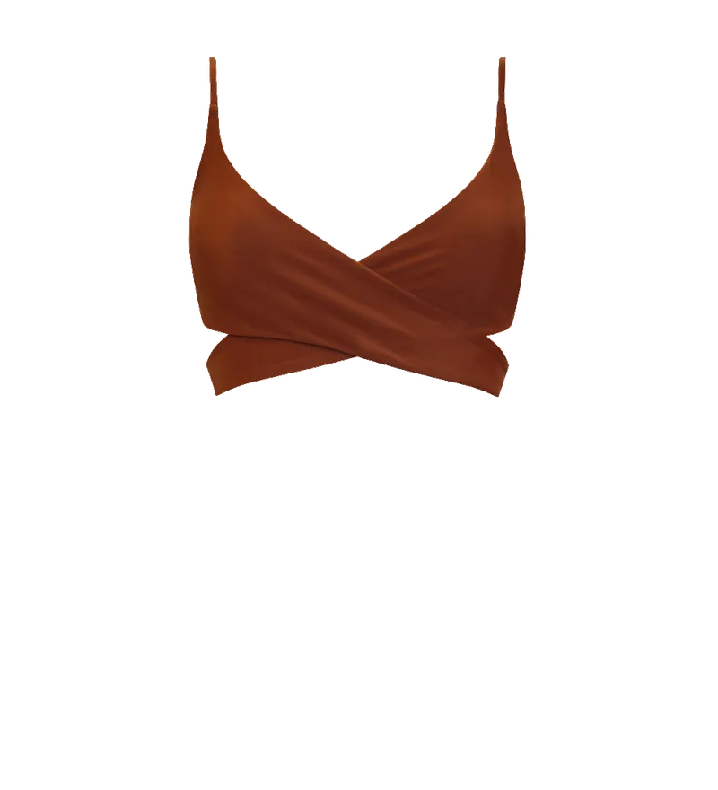 Anekdot Anekdot Damen vegan Lin Bikinioberteil, Dunkelorange, – Produktbild 1 von 2