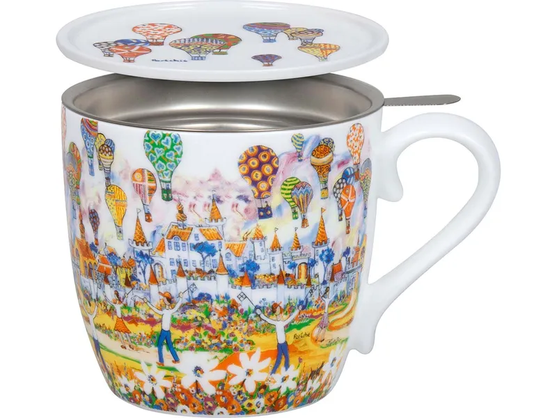 Könitz Könitz Tasse mit Sieb und Deckel "Hot Air Balloon" 425 ml – Produktbild 1 von 1