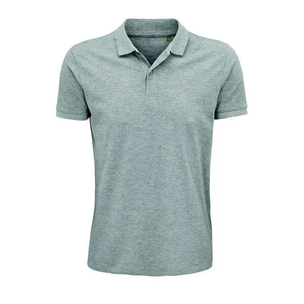 Sol's Sol's Herren Poloshirt Planet Polo Shirt Regular Bio - Baumwolle, Grey melange, – Produktbild 1 von 3