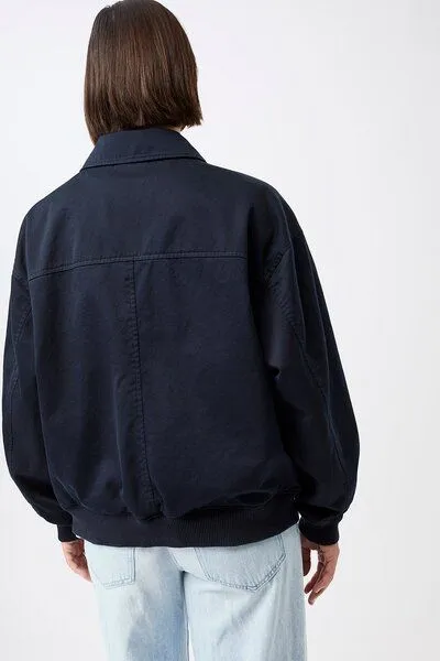 LangerChen LangerChen Blousonjacke mit großen Taschen, Navy (blau), – Produktbild 3 von 4