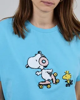 Brava Fabrics Brava Fabrics Peanuts Roller Oversize T-Shirt Blau – Produktbild 1 von 1