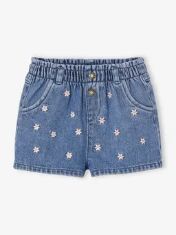 Vertbaudet Baby Jeansshorts mit Blumenstickerei – Produktbild 1 von 1