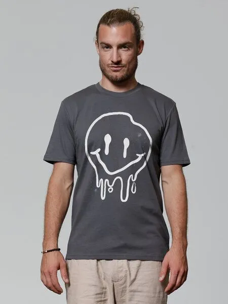 watapparel watapparel T-Shirt Unisex Smiley, Anthracite, – Produktbild 2 von 4