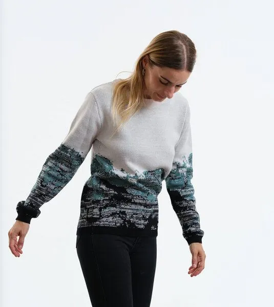 Gary Mash GARY MASH Pullover Lamona aus feinem Jacquardstrick, Verlauf (weiß), – Produktbild 3 von 4
