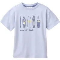 People Wear Organic People Wear Organic Kurzarm-Shirt hellblau Gr. 110/116, Blau, – Produktbild 2 von 3
