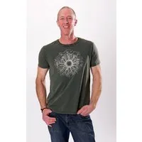 Life-Tree Life-Tree Shirt aus Biobaumwolle Fairwear für Herren WoodenIris, Grün, – Produktbild 2 von 5
