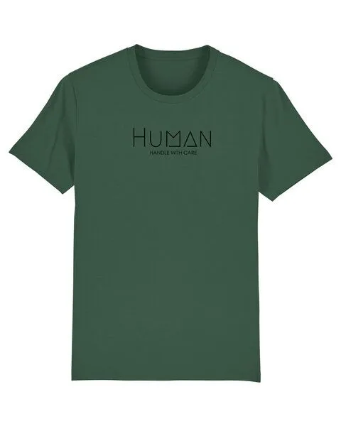 Human Family Human Family Bio Herren Sommer T-Shirt mit Rundhalsausschnitt "Maestro - Human", Dunkelgrün, – Produktbild 1 von 3