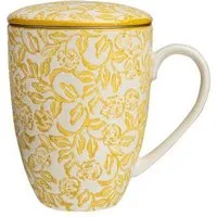 Tranquillo Tranquillo Tasse mit Teesieb RUSTIC 400 ml, Gelb, – Produktbild 2 von 5