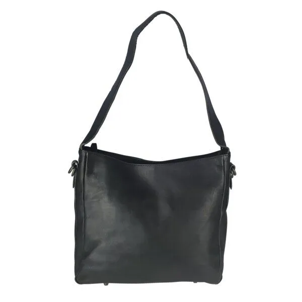 manbefair manbefair Shopper Melody Leder, Schwarz, – Produktbild 4 von 4