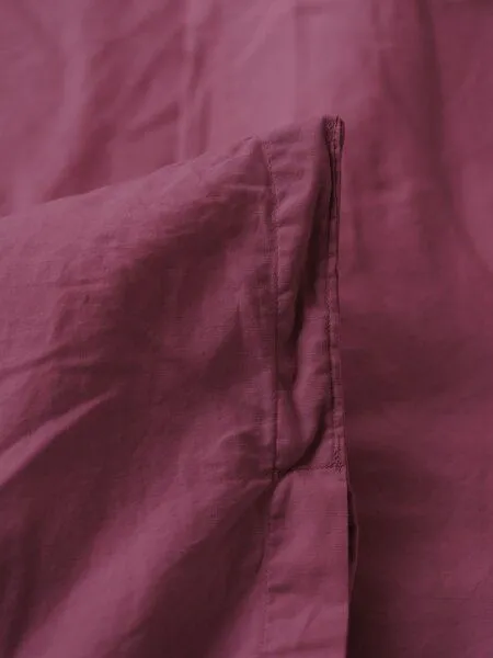 erlich textil erlich textil Michel Kopfkissenbezug aus Bio-Baumwolle, Leinen Mix, made in Europe, Waldbeere, – Produktbild 5 von 7