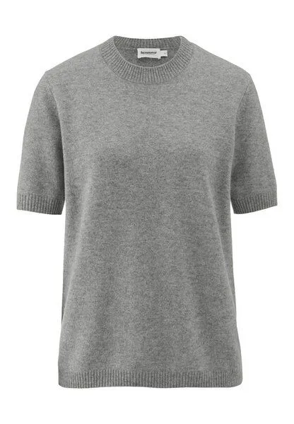 hessnatur hessnatur Pullover Relaxed aus Bio-Schurwolle mit Cashmere, Grau, – Produktbild 3 von 4