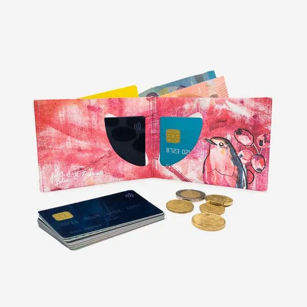 paprcuts paprcuts RFID Portemonnaie, Curious redbreast | jules boho, – Produktbild 4 von 4