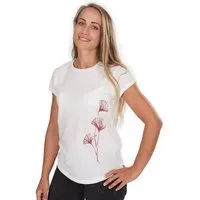 Life Tree Life-Tree Shirt aus Biobaumwolle Fairwear für Damen "Ginkgo" in Washed Red/ Washed White – Produktbild 1 von 1